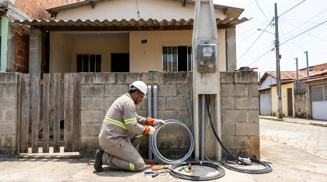 Instalação de Poste Padrão em Gravataí‑RS